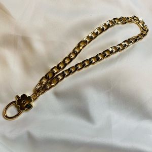Gold Metal Chain Wristlet Strap